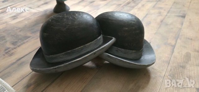 Винтидж авторска дърворезба, подписана– Масивни бомбета., снимка 2 - Антикварни и старинни предмети - 52099786