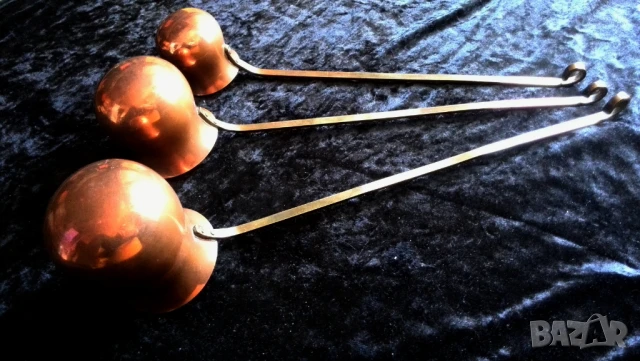 3 винтидж медни + месингови нагреватели за спиртни напитки - ром, бренди, уиски, декоративни ретро 