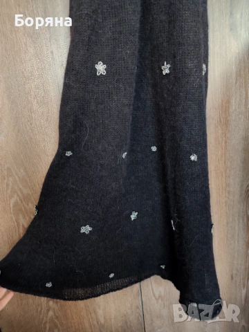 ZARA нова с етикет рокля от алпака с камъни, снимка 14 - Рокли - 53724624