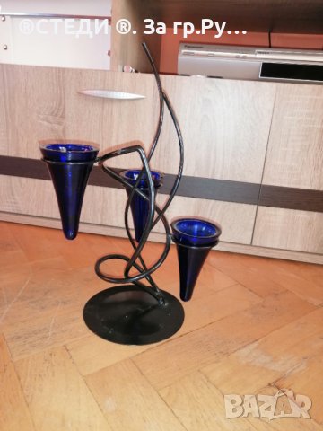 Свещник за 3 свещи, снимка 2 - Други - 40059877