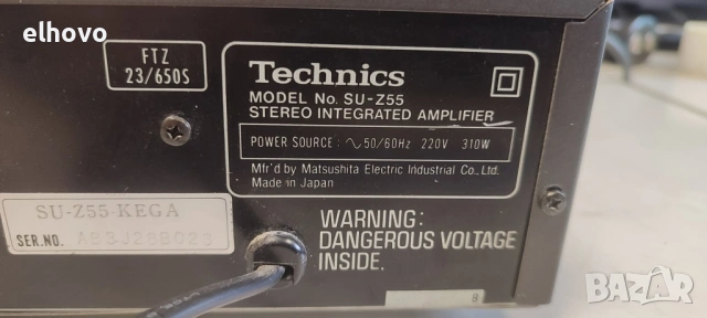 Стерео усилвател Technics SU-Z55, снимка 8 - Ресийвъри, усилватели, смесителни пултове - 53337018