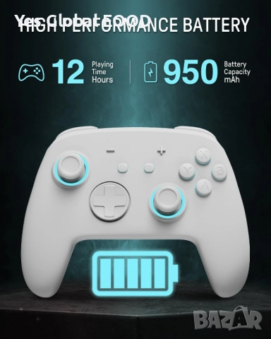 PALPOW безжичен гейминг контролер RGB за Switch 2/OLED/Lite, снимка 3 - Друга електроника - 52935750