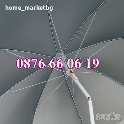 Плажен чадър с УВ защита ф 200 мм с ветрозащитен клапан, чадър за плаж с UV защита, снимка 3 - Градински мебели, декорация  - 41456493