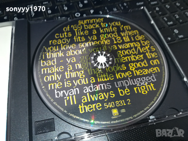 BRYAN ADAMS UNPLUGGED CD 2902241341, снимка 10 - CD дискове - 44528427