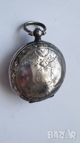 Джобен сребърен османски часовник telescope