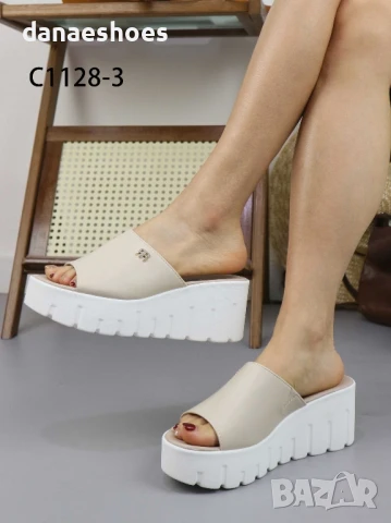 Дамски чехли на платформа , снимка 1