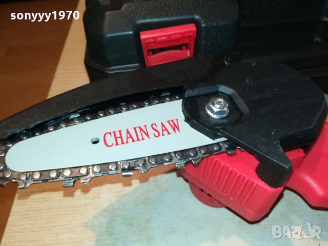 МИНИ РЕЗАчКА ЗА КЛОНИ С 2 БАТЕРИИ И 2 ВЕРИГИ 2310211740, снимка 4 - Градинска техника - 34559281