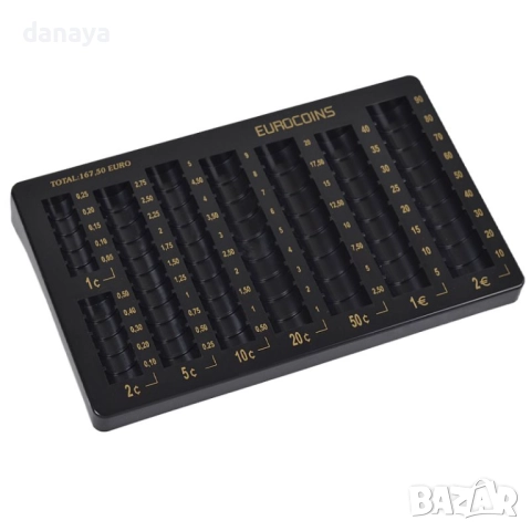 6286 Разграфен монетник евро монети органайзер за стотинки