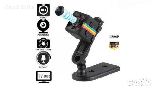 Шпионска Мини камера SQ11 SPY1, FULL HD Видеорегистратор, снимка 4 - HD камери - 39296494