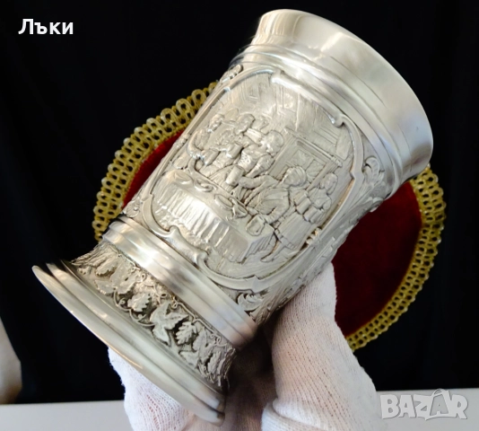 Чаша от калай,халба 400 мл.,картини шедьоври. , снимка 10 - Антикварни и старинни предмети - 51584967