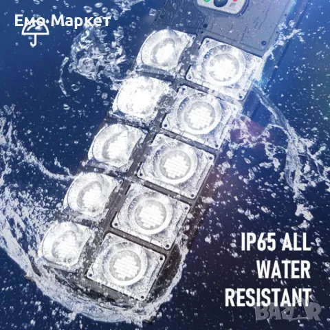 Соларна лампа W789B-5 – Мощно и ефективно LED осветление, снимка 5 - Соларни лампи - 49171401