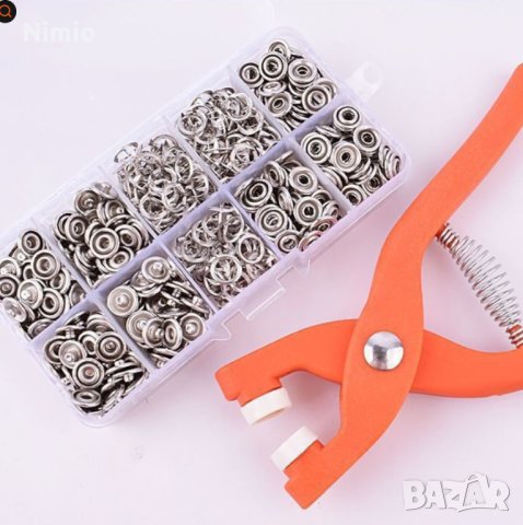 Уред за поставяне на копчета „тик-так“, капси, кутийка за съхранение на капсите, снимка 1