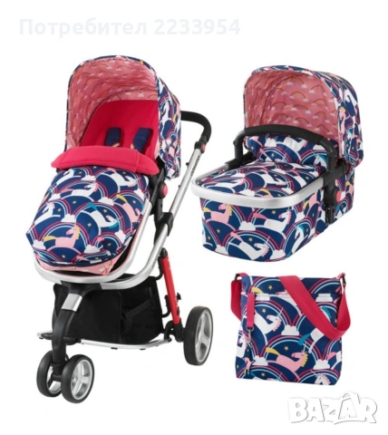 Бебешката количка Cosatto Giggle 2, в специфичния десен "Magic Unicorns", 130евро, снимка 2 - Детски колички - 53804409