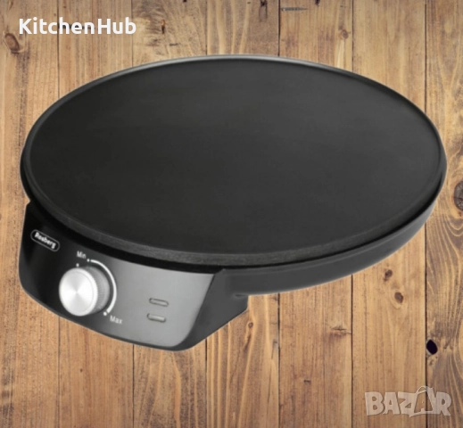 Уред за палачинки Rosberg, 1200W\30см., Терморегулатор, Черен, снимка 4 - Други - 52122777