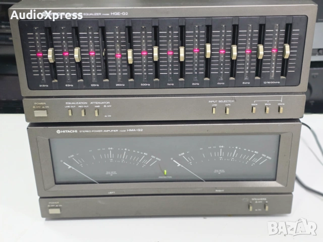 🔥 Hitachi HMA-G2 + HGE-G2 – японски винтидж beast комплект! 🇯🇵🎛, снимка 4 - Ресийвъри, усилватели, смесителни пултове - 53654661