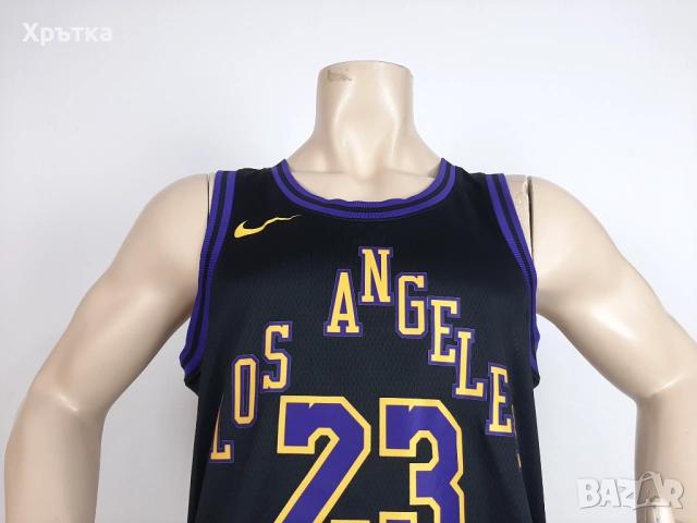 Nike NBA Lakers LeBron - Оригинален мъжки баскетболен потник р-р L, снимка 7 - Тениски - 52249538