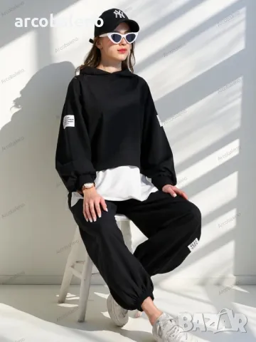 Дамски ежедневен комплект от две части, 5цвята , снимка 2 - Комплекти - 49199460