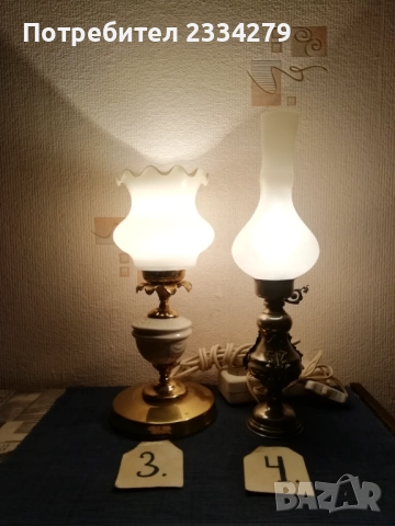 Стари нощни настолни лампи. , снимка 8 - Настолни лампи - 52062993