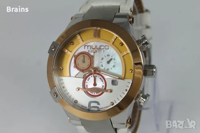 MULCO GRAVITY Луксозен Дамски Швейцарски Кварцов Хронограф, снимка 3 - Дамски - 48586854