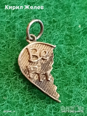 Сребърен медальон BEST FRIEND стилен дизайн много красив 46158, снимка 2 - Колиета, медальони, синджири - 52686383