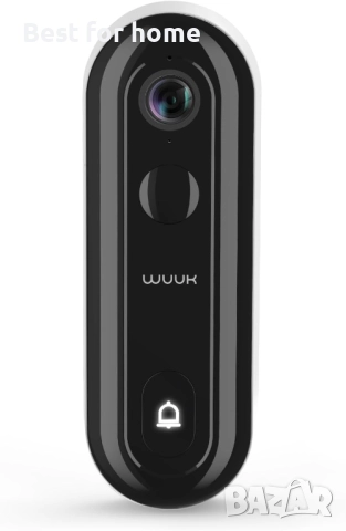 WUUK 2K HD Wi-Fi звънец с камера, двупосочна аудио функция
