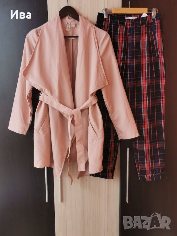 Тренчкот H&M в светло-розов цвят , снимка 1 - Палта, манта - 34443343