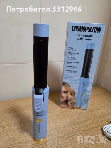 Чисто нова Акумулаторна маша за коса Cosmopolitan, снимка 2 - Преси за коса - 53740418