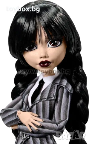 Колекционерска кукла Monster High Wednesday с униформа, снимка 5 - Кукли - 47450002