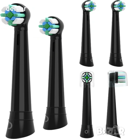 Глави за електрическа четка за зъби Oral-B iO серия 2/3/4/5/6/7/8/9/10, 6 броя, черни