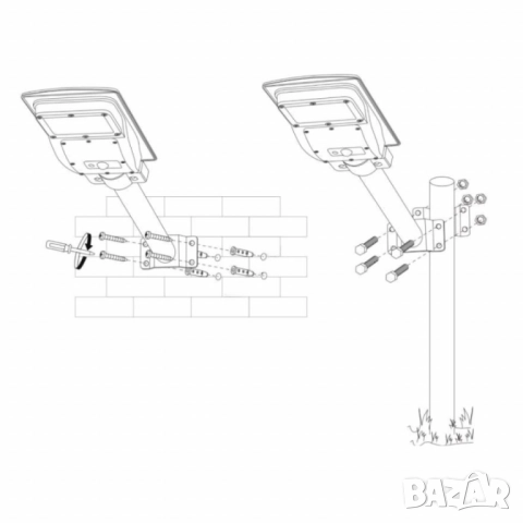 Устойчив и сигурен държач за улична лампа с монтажен комплект, снимка 5 - Други стоки за дома - 52098181