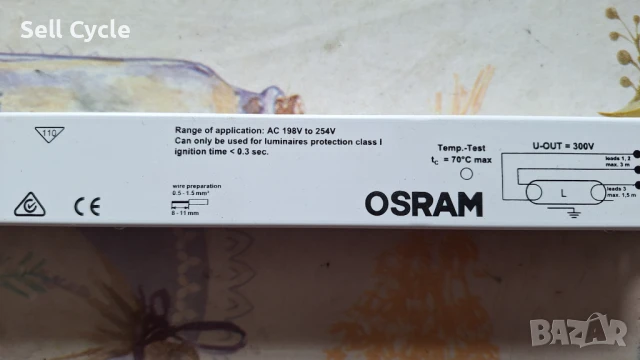 ✅ЕЛЕКТРОНЕН БАЛАСТ OSRAM МОЩНОСТ 1Х58W❗, снимка 2 - Друга електроника - 51142383