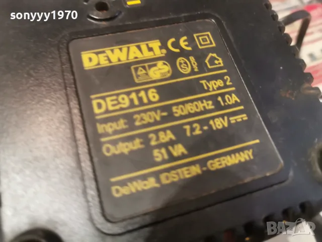 DEWALT DE9116 BATTERY CHARGER-GERMANY 0509261829L4, снимка 6 - Винтоверти - 55962398