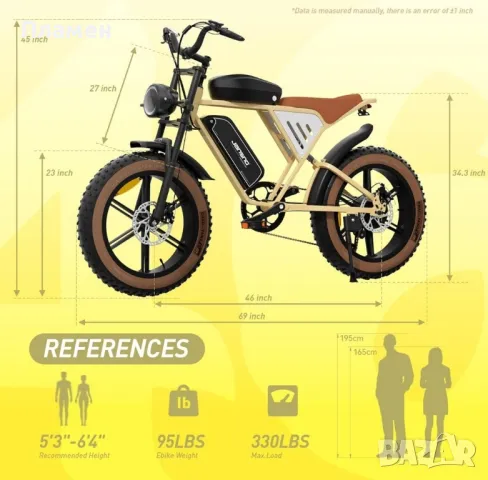 Ново!! Електрически велосипед Jansno X70 750W 48V/34Ah 60Nm, снимка 17 - Велосипеди - 50238819