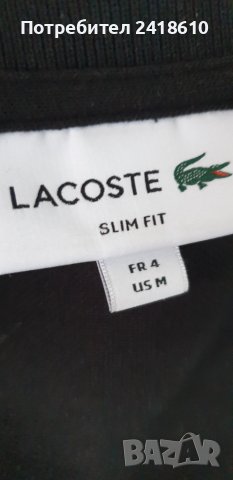 Lacoste Slim Fit Pique Cotton Mens Size 4 - M НОВО! ОРИГИНАЛ! Мъжка Тениска!, снимка 14 - Тениски - 44826551