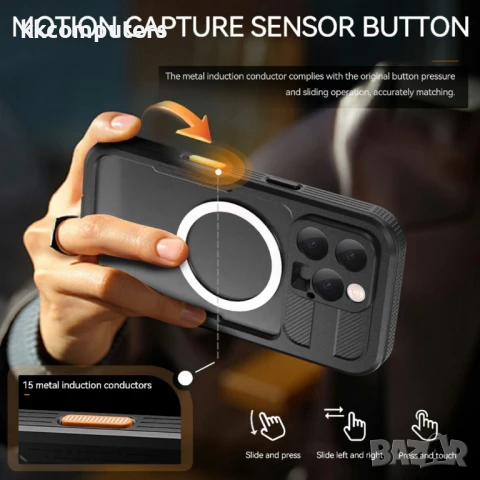 iPhone 16 Pro REDPEPPER Водоустойчив / Удароустойчив Калъф с Магнитна Съвместимост + Скрийн Протекто, снимка 4 - Калъфи, кейсове - 50797521