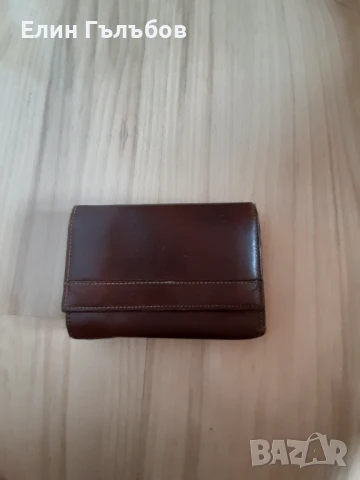 Портфейл, мъжки естествена кожа, цвят-бордо