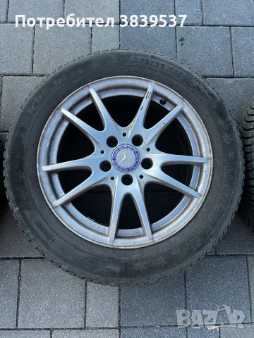 Оригинални джанти за Mercedes 16" 5x112 с гуми Michelin 205/55/16 за A, B, C-класа, снимка 3 - Гуми и джанти - 55838618