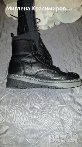 Боти в черно, снимка 4 - Дамски боти - 53259999