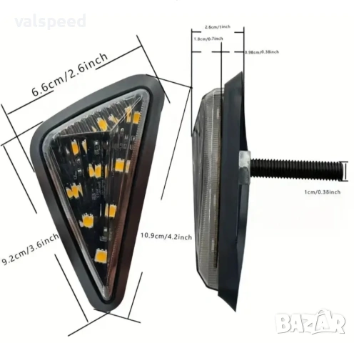 Лед мигачи за мотор,атв,утв триъгълни, снимка 4 - Аксесоари и консумативи - 53783879