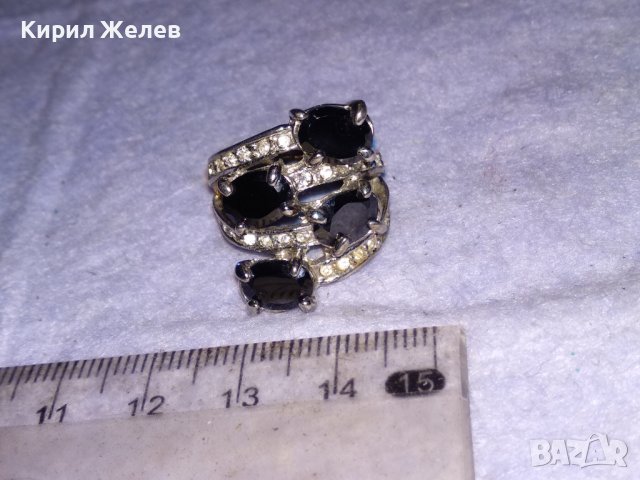 ПОСРЕБРЕН СКЪПОЦЕНЕН с ИСКРЯЩИ ЮВЕЛИРНО ФАСЕТИРАНИ ЦИРКОНИ и МАРКАЗИТИ АЖУРЕН АРТ ПРЪСТЕН 38649