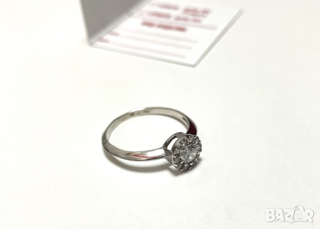 Златен Пръстен от бяло злато с циркони, 2,036 грама, 14К (проба 585), снимка 1