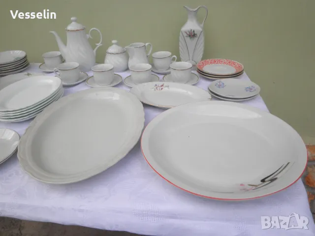 Стари порцеланови и стъклени чинии, купи, сервизи подстакани и др., снимка 2 - Сервизи - 20739003