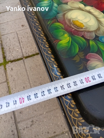 Поднос, емаил, снимка 5 - Антикварни и старинни предмети - 52850100