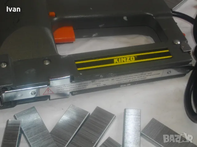 KINZO Ede HOLAND Професионален Електрически ТАКЕР комбиниран скоби пирони до 16мм тапицерски дървод, снимка 5 - Други инструменти - 47761403