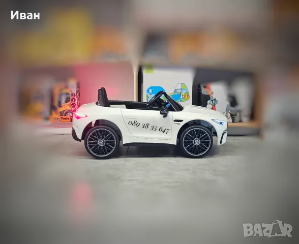 ТОП ЦЕНА!НОВО!Акумулаторна кола Mercedes SL63 AMG с 12V батерия,EVA гуми,кожена седалка, снимка 6 - Електрически играчки - 49602070