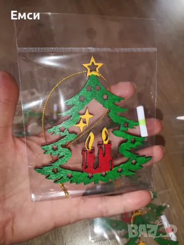 дървени коледни фигурки -елен,пингвин,елхи,3д топки, снимка 9 - Декорация за дома - 47886742