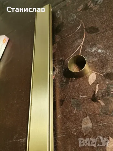 Златен линеен сифон 60см