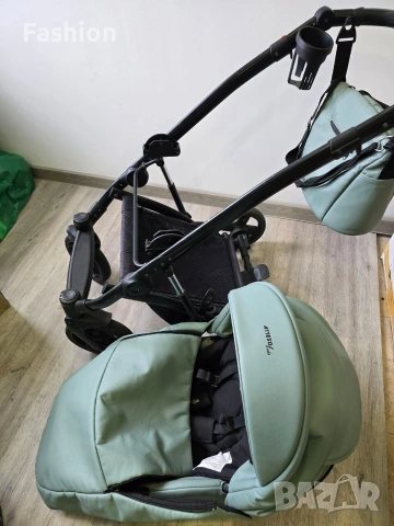 Milu Kids-Бебешка количка 2в1 Atteso Ledo:01 от еко кожа с олекотена алуминиева рамка, снимка 15 - Детски колички - 53426731