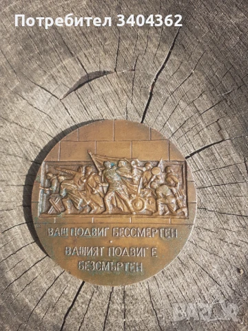 Бронзов настолен медал плакет Русия