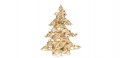 Коледна светеща елха, Златни борови плодове с 35 крушки , снимка 1 - Декорация за дома - 34778841